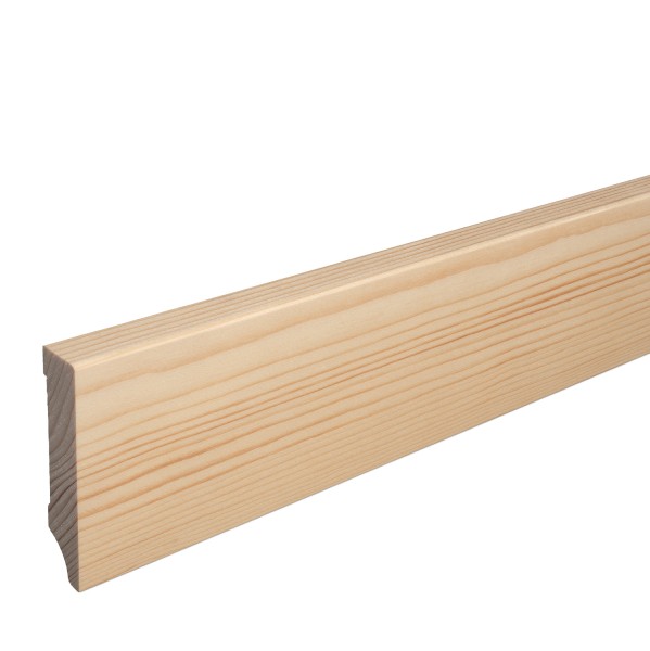 Solid Wood Skirting Spruce OILED Weimar Profile Modern Skirting 80mm