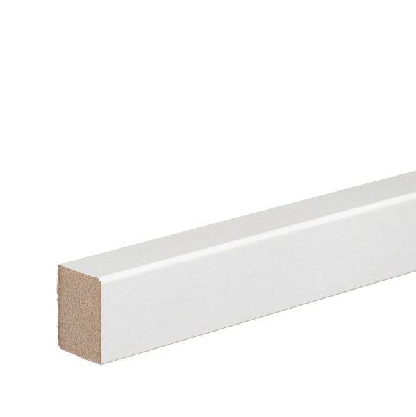 Vorsatzleiste Deck- Abschluss- Sockelleiste MDF WEISS Folie 20x15x2300mm