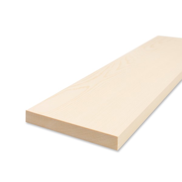 Smooth edge board - pine/spruce planed - 1.9 cm x 16 cm x 60 cm