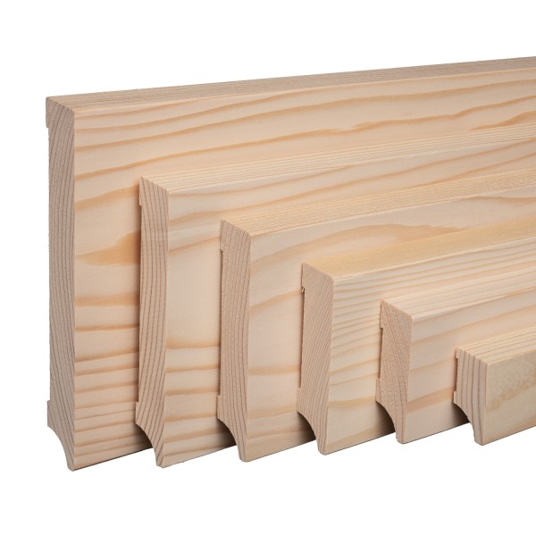 Skirting "Leipzig" spruce solid wood ROH Top Beveled [SPARPAKET]