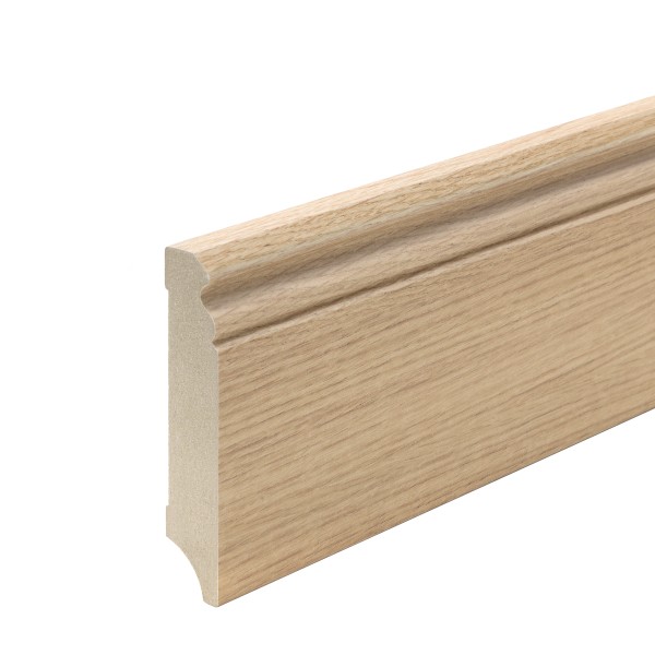 Skirting board MDF wood faux oak laminated Hamburg/Berlin profile Modern 150mm