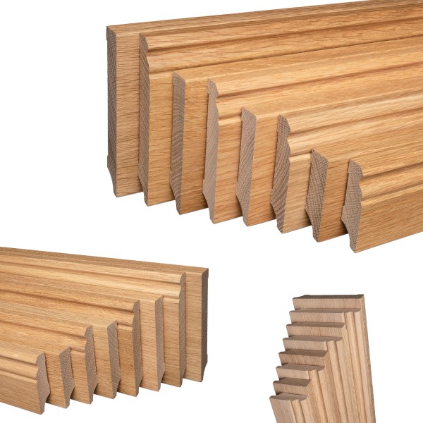 Solid wood skirting boards oak Hamburg Berlin Weimar profile | from 6,93€/lfm