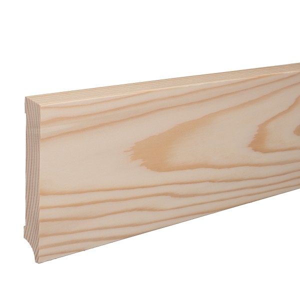 Skirting "Leipzig" spruce solid wood ROH top edge Beveled 120mm