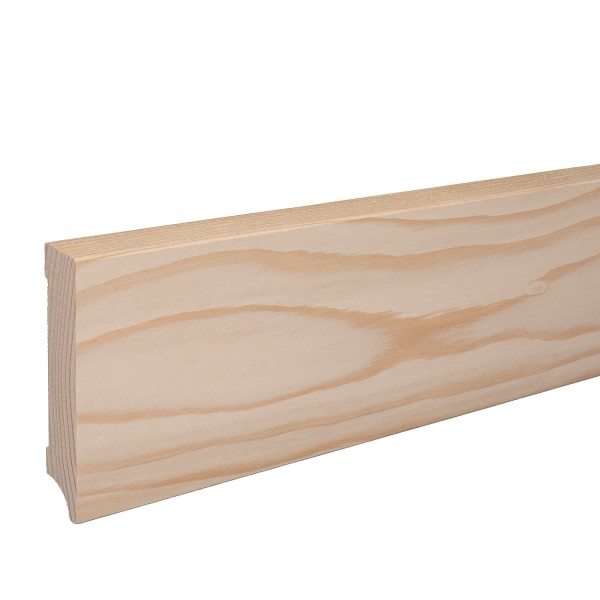 Skirting "Leipzig" spruce solid wood ROH top edge Beveled 100mm