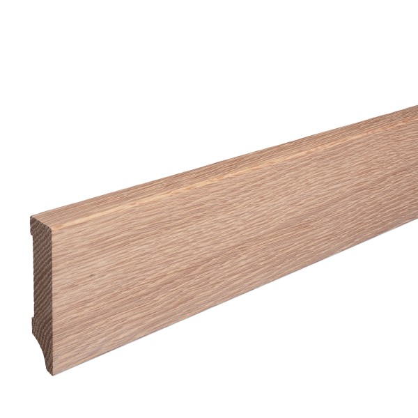 Skirting Solid Wood Oak Raw Sanded Weimar Profile Modern 80mm