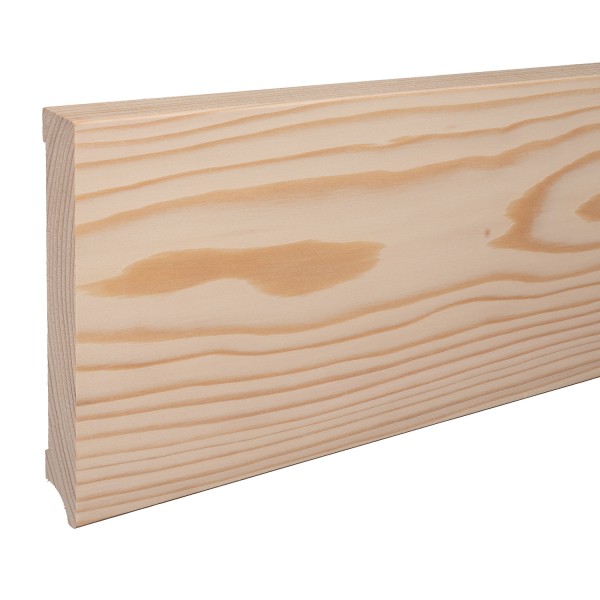Skirting "Leipzig" spruce solid wood ROH top edge Beveled 150mm
