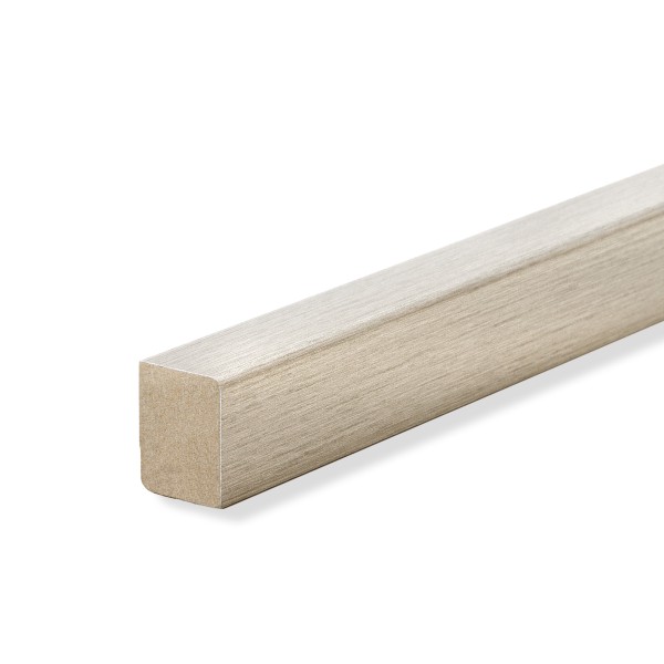 Cover strip cover- end- skirting MDF (stainless steel look) 20x15x2300mm