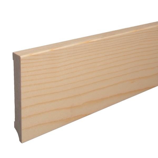 Solid Wood Skirting Spruce LACQUERED Weimar Profile Modern Skirting 120mm