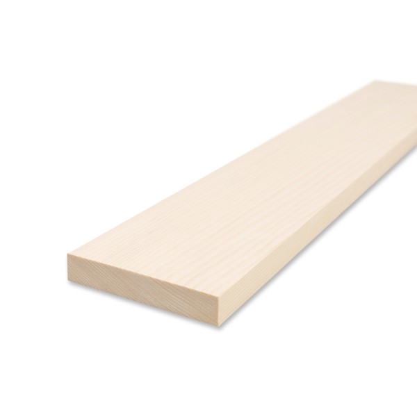 Gladde rand plank - grenen/spar geschaafd - 1,9 cm x 12 cm x 60 cm