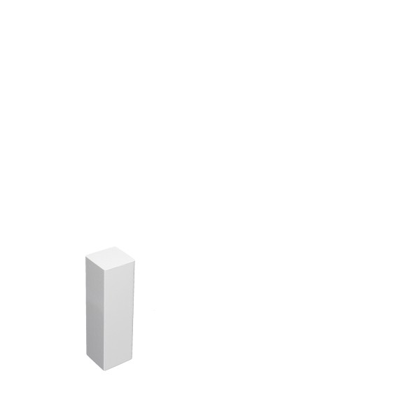 Universal corner block corner tower corner bar beech WHITE 65mm