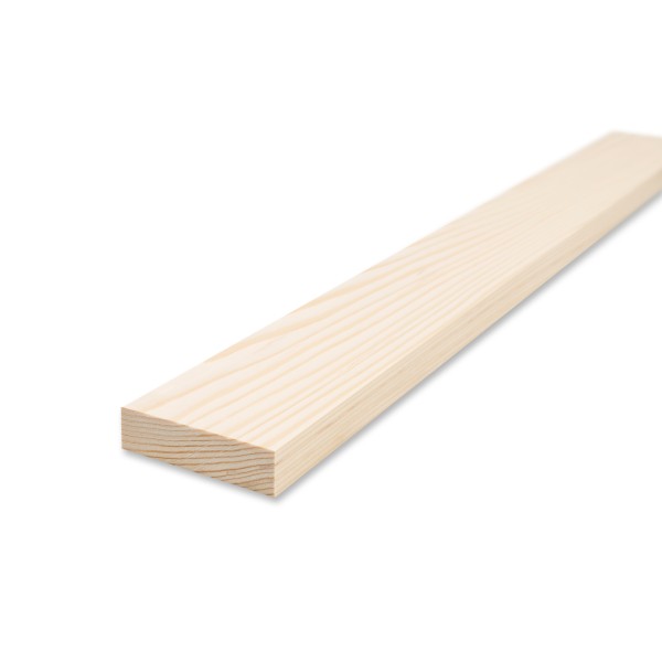 Smooth edge board - pine/spruce planed - 1.9 cm x 8 cm x 60 cm