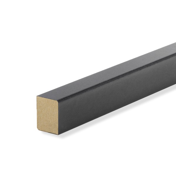Front skirting cover- end skirting MDF BLACK foil 20x15x2300mm