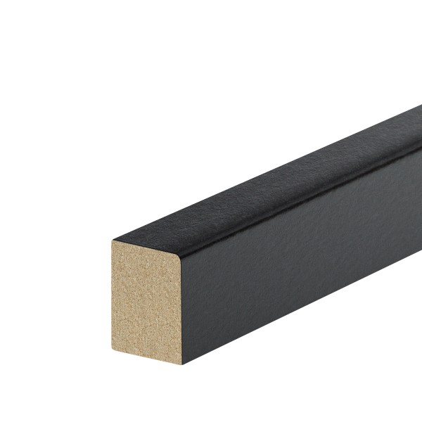 Vorsatzleiste Deck- Abschluss- Sockelleiste MDF SCHWARZ 20x15mm [SPARPAKET]