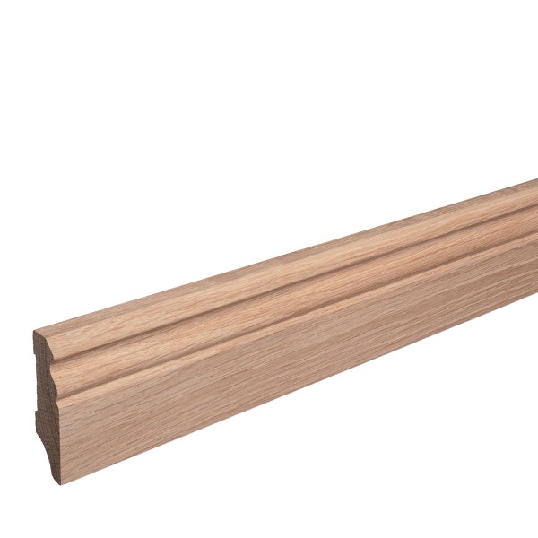 Skirting Solid Wood Oak Raw Sanded Hamburg Berlin Profile 60mm