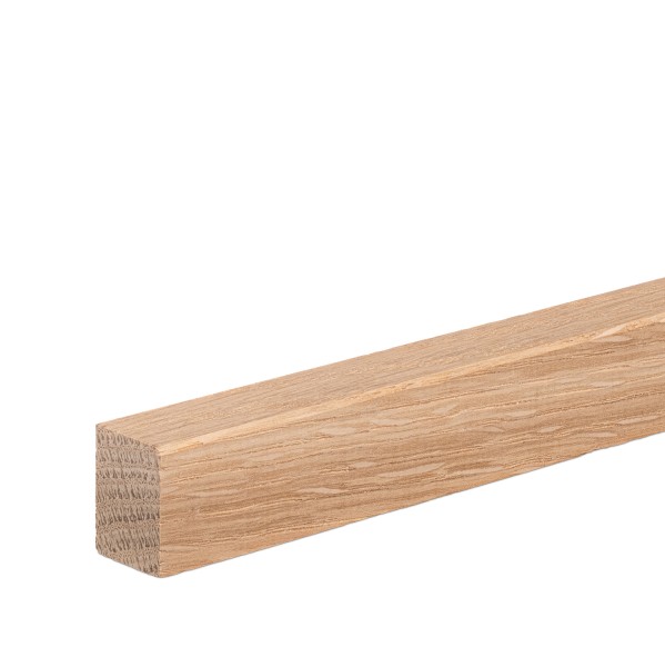 Vierkante lijst Ambachtelijke lijst Afdeklijst Eik ROH Massief hout 20mm