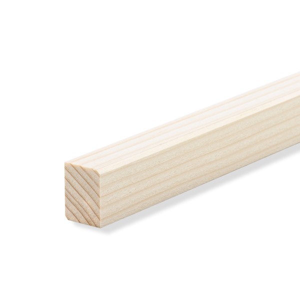 Vorsatzleiste Deck- Abschluss- Sockelleiste Fichte ROH Massivholz 20x15x2300mm