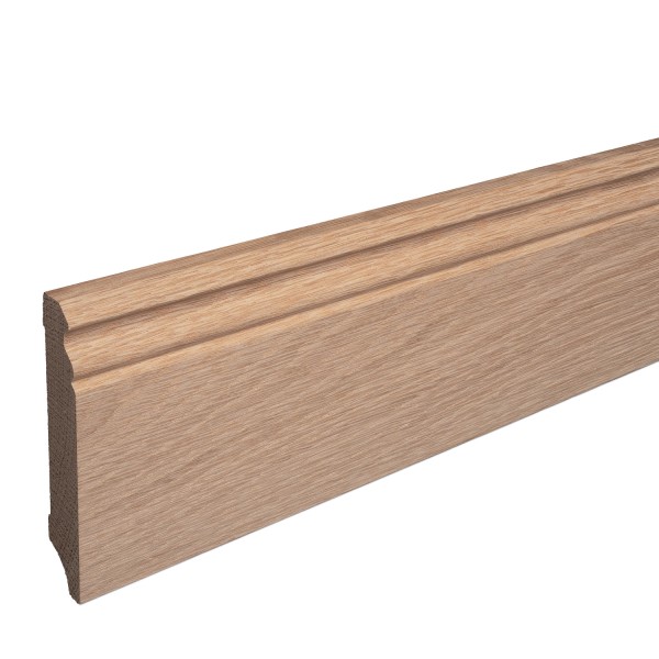 Skirting Solid Wood Oak Raw Sanded Hamburg Berlin Profile 100mm