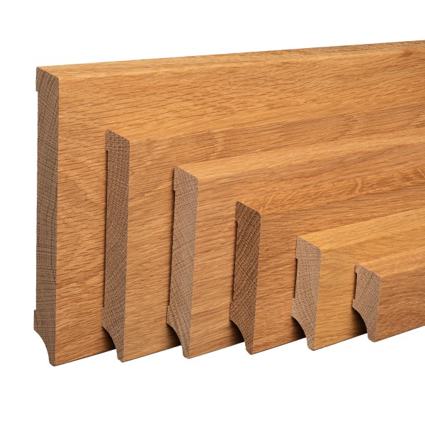 Skirting "Leipzig" Solid Oak LACQUERED Top Beveled [SPARPAKET]