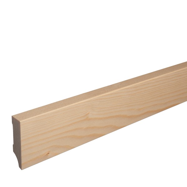 Solid wood skirting spruce LACQUERED Weimar profile Modern skirting 60mm