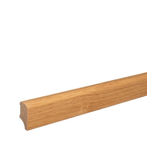 Skirting "Munich" solid oak OILED top edge Rounded 40mm