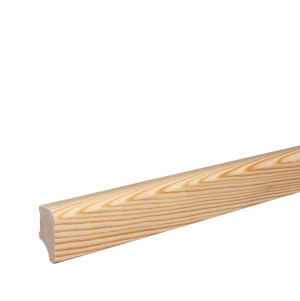 Skirting "Munich" spruce solid wood OILED top edge Rounded 40mm