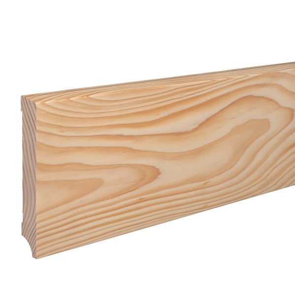 Skirting "Leipzig" spruce solid wood OILED top edge Beveled 120mm