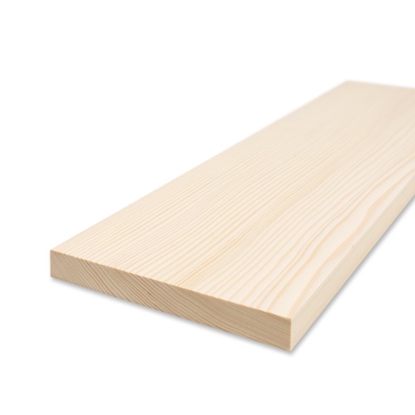 Gladde rand plank - grenen/spar geschaafd - 1,9 cm x 18 cm x 60 cm