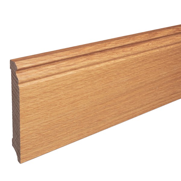 Skirting Solid Wood Oak Natural Lacquered Hamburg Berlin Profile 120mm