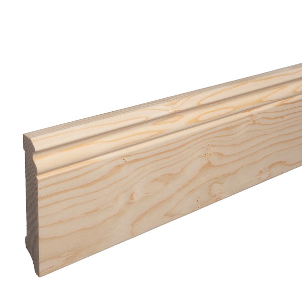 Solid wood skirting spruce ROH Hamburg Berlin profile baseboard 100mm