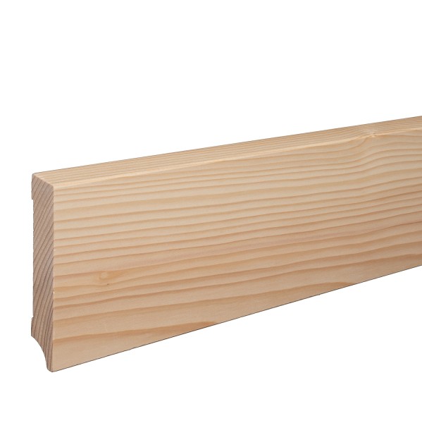 Skirting "Leipzig" spruce solid wood OILED top edge Beveled 100mm