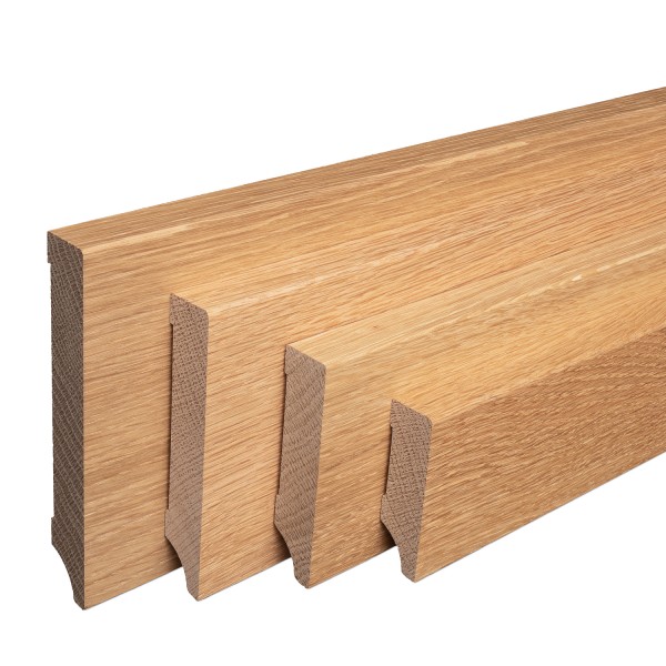Skirting boards solid oak oiled Weimar profile Modern [SPARPAKET]