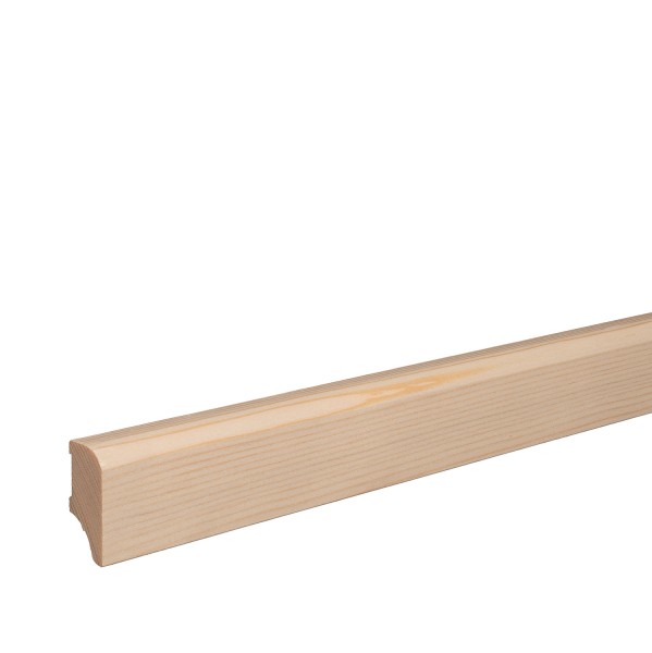 Skirting "Munich" spruce solid wood ROH top edge Rounded 40mm