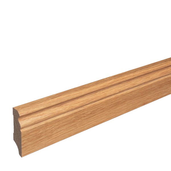 Skirting Solid Wood Oak Natural Lacquered Hamburg Berlin Profile 60mm